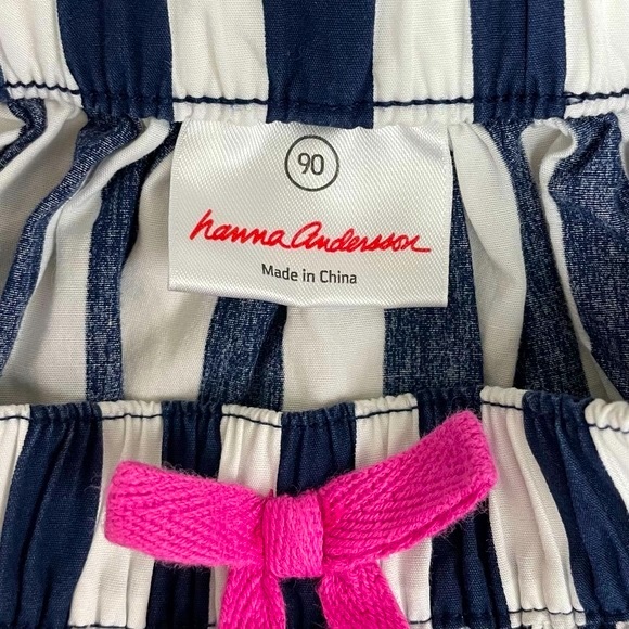 Hanna Andersson Skirt Girls 3 90 cm 3T Stripes Navy White Stripes Skip Hop Twirl - Picture 2 of 2